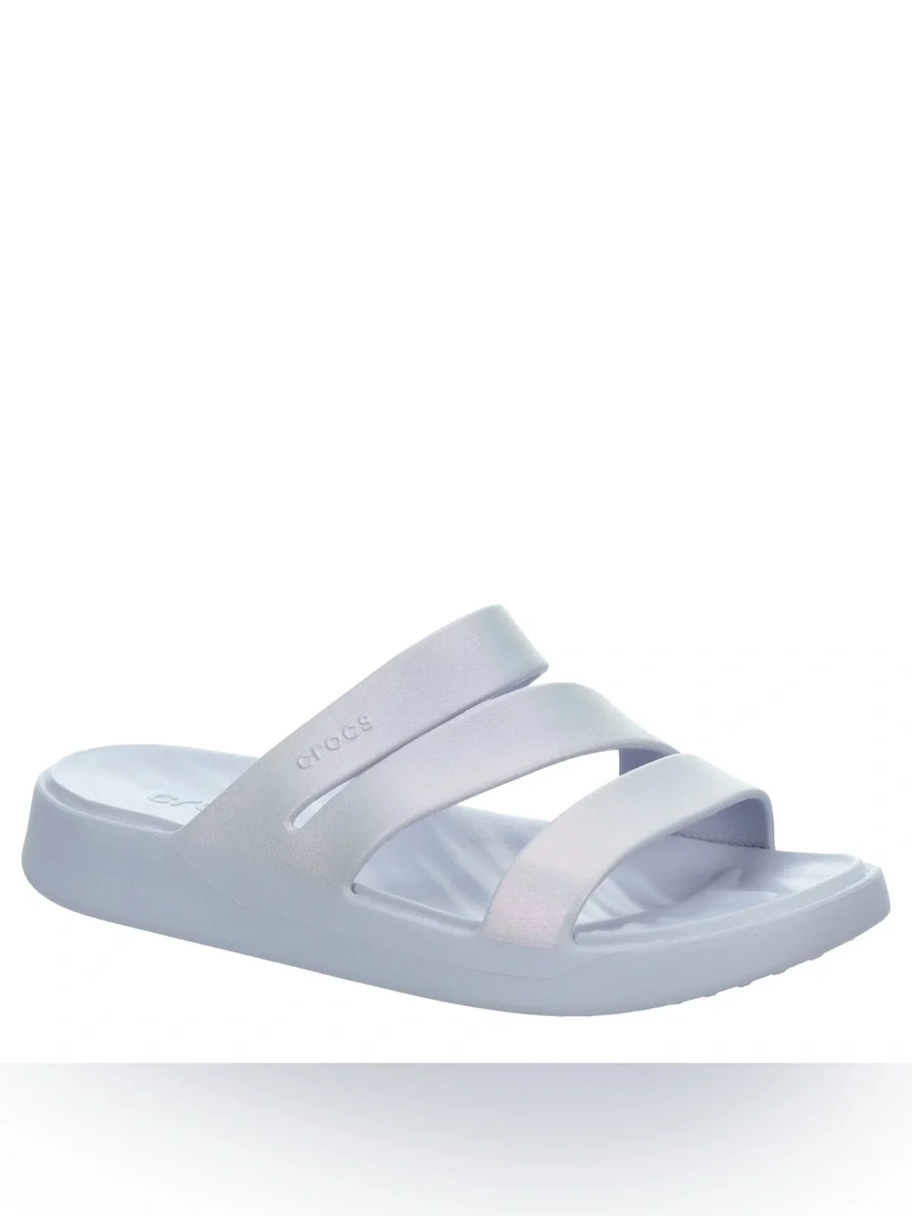 Crocs Women’s LiteRide strappy getaway sandals Slide misty purple shimmer size 8